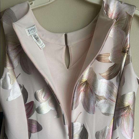 Enfocus Studio sleeveless boat-neck floral print midi dress size 8 NWT - Picture 7 of 8